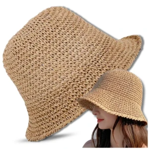 BUCKET HAT RYBACKI Kapelusz słomiany damski czapka plażowy