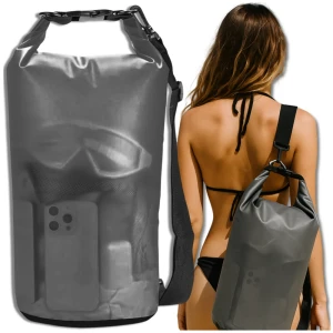 Wodoodporna torba duża plażowa 10l dry bag na plecy transparentna