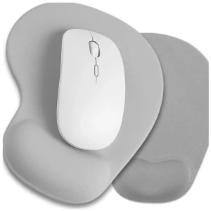 Podkładka pod mysz ergonomiczna podpórka na nadgarstek szara antypoślizgowa