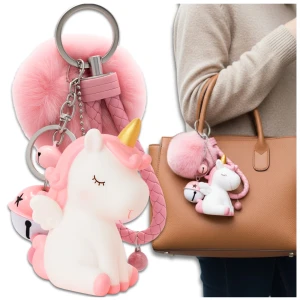 Brelok zawieszka unicorn do kluczy jednorożec pompon