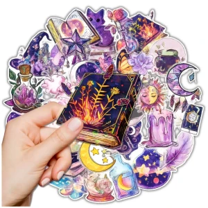 Naklejki magiczne księżyc zestaw 30szt kolorowe dla dzieci DIY dekoracja
