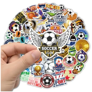 Naklejki football zestaw 50szt kolorowe DIY dekoracja