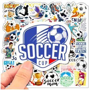 Naklejki piłkarskie soccer zestaw 50szt dla dzieci DIY dekoracja