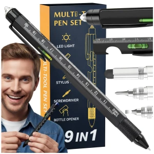 Długopis wielofunkcyjny taktyczny multitool 9w1 metalowy