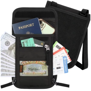 Torba Na Dokumenty RFID Na Szyję Organizer Podróżny Bezpieczny