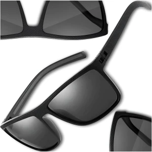 Sportowe okulary polaryzacyjne uniwersalne nerdy męskie czarne