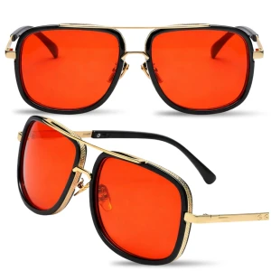 DUŻE OKULARY PRZECIWSŁONECZNE UNISEX PILOTKI RETRO MĘSKIE DAMSKIE