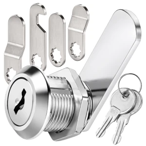 Zamek meblowy 16mm do szafki – metalowy z 2 kluczykami w zestawie