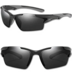 Czarne okulary rowerowe damskie męskie do jazdy sportowe
