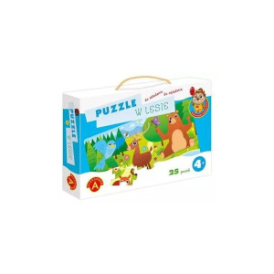 Sówka mądra główka poleca. puzzle - w lesie