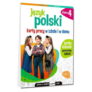 Język polski. karty pracy w szkole i w domu. klasa 4