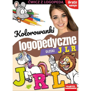 Kolorowanki logopedyczne. głoski j, l, r