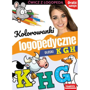 Kolorowanki logopedyczne. głoski k, g, h