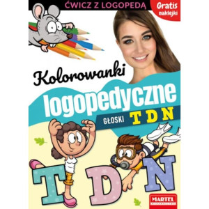 Kolorowanki logopedyczne. głoski t, d, n