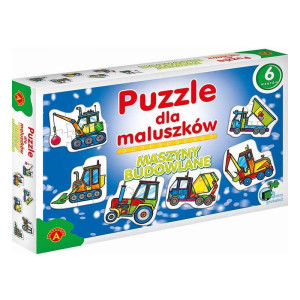 Puzzle dla maluszków - maszyny budowlane