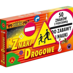 Znaki drogowe. 50 znaków z podstawką