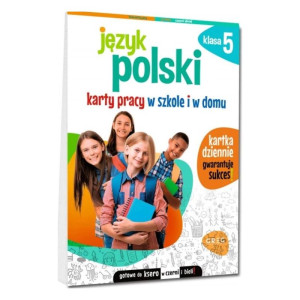 Język polski. karty pracy w szkole i w domu. klasa 5