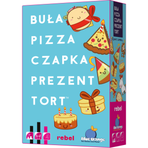Buła, pizza, czapka, prezent, tort