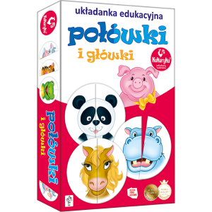 Połówki i główki. układanka edukacyjna