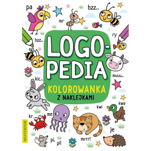 Logopedia. kolorowanka z naklejkami