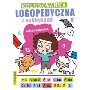 Kolorowanka logopedyczna z naklejkami (t, d, s, sz, s, ć, ci..)