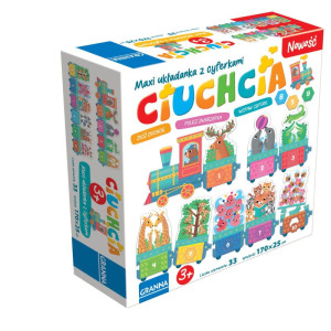 Maxi układanka z cyferkami. ciuchcia