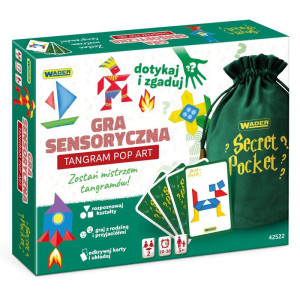 Gra sensoryczna. tangram pop art. secret pocket