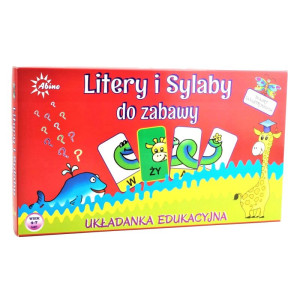 Litery i sylaby do zabawy. układanka edukacyjna