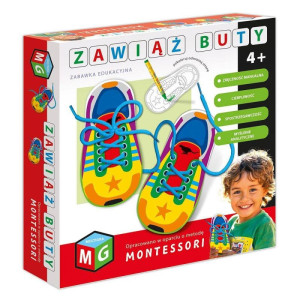 Zawiąż buty - zabawka edukacyjna montessori