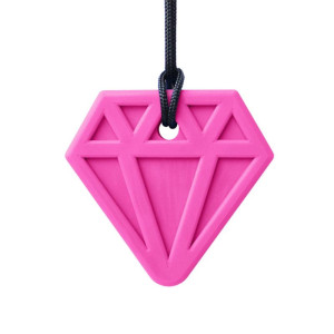 Naszyjnik logopedyczny ark diament - twardy (różowy)