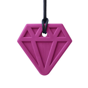 Naszyjnik logopedyczny ark diament - miękki (magenta)