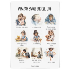Emocjolandia. plakat. wyrażam swoje emocje