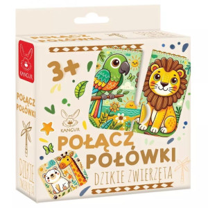 Połącz połówki. dzikie zwierzęta