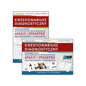 Kwestionariusz diagnostyczny zaburzeń mowy ze szczególnym uwzględnieniem afazji i dysartrii dla młodzieży i dorosłych. komplet