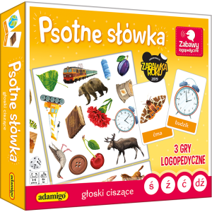 Psotne słówka. głoski ciszące. 3 gry logopedyczne