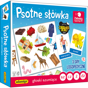 Psotne słówka. głoski szumiące. 3 gry logopedyczne