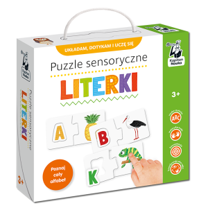 Puzzle sensoryczne. literki