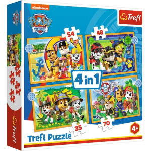 Puzzle 4w1 - wakacyjny psi patrol