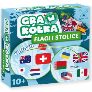Gra w kółka. flagi i stolice