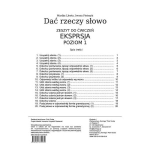 Dać rzeczy słowo. ekspresja - poziom 1