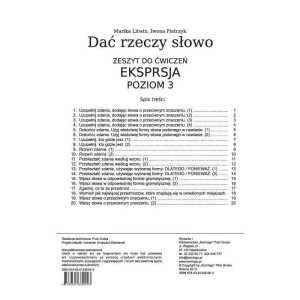 Dać rzeczy słowo. ekspresja - poziom 3