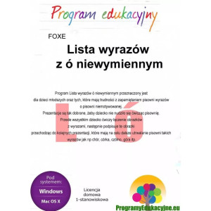 Lista wyrazów z ó niewymiennym (licencja 1-stanowiskowa)