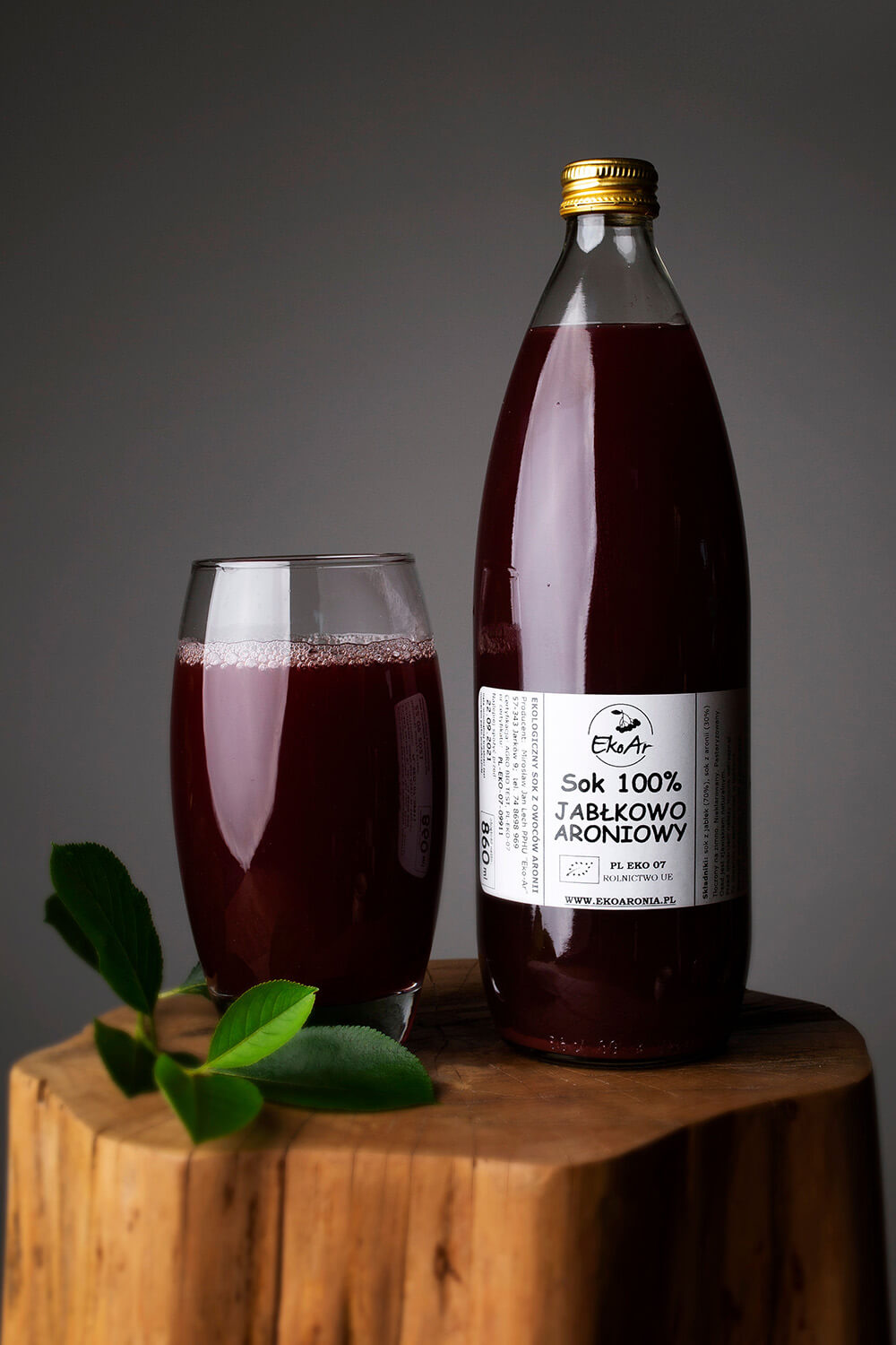 Sok 100% z jabłka i aronii 850 ml