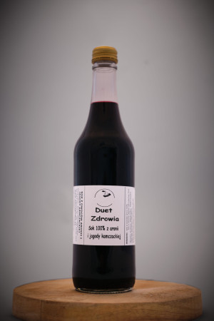 Sok 100% z owoców Aronii i Jagody kamczackiej - Duet zdrowia 490 ml