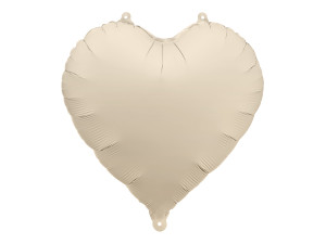 Balon foliowy Serce, 45cm, jasny beż