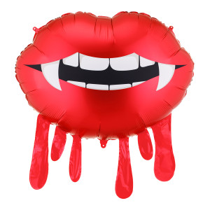 Balon foliowy Krwawiące usta, 92x60 cm