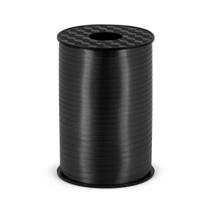 Wstążka plastikowa, czarny, 5mm/225m