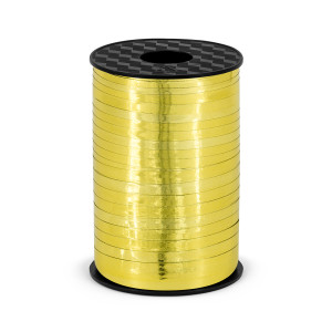 Wstążka plastikowa, złoty metalizowany, 5mm/225m