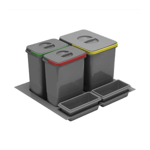 Pojemnik na śmieci multino 600 mm 1x15l 2x7l antracyt