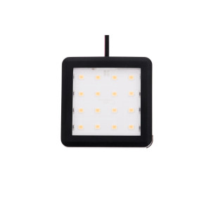 Oczko kwadratowe led 1,5W czarne barwa zimna